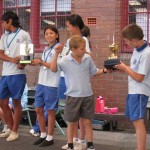 House captains with House Trophy