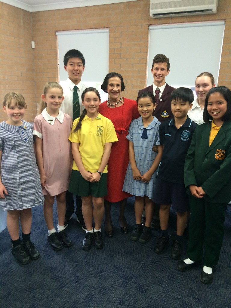 Marie Bashir and students